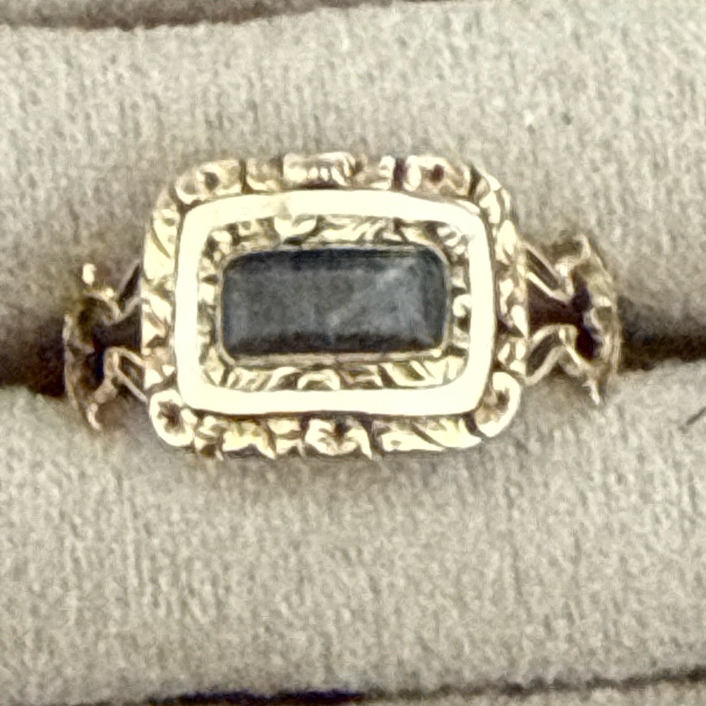 Antique 14k mourning ring size 7.25 - Picture 11 of 15